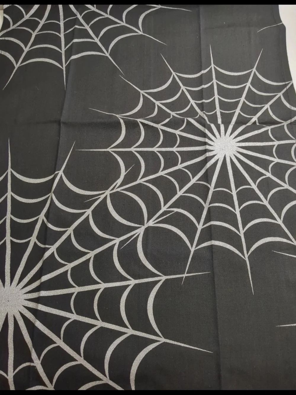 New Halloween Spider Web Kitchen Towel Black & Silver